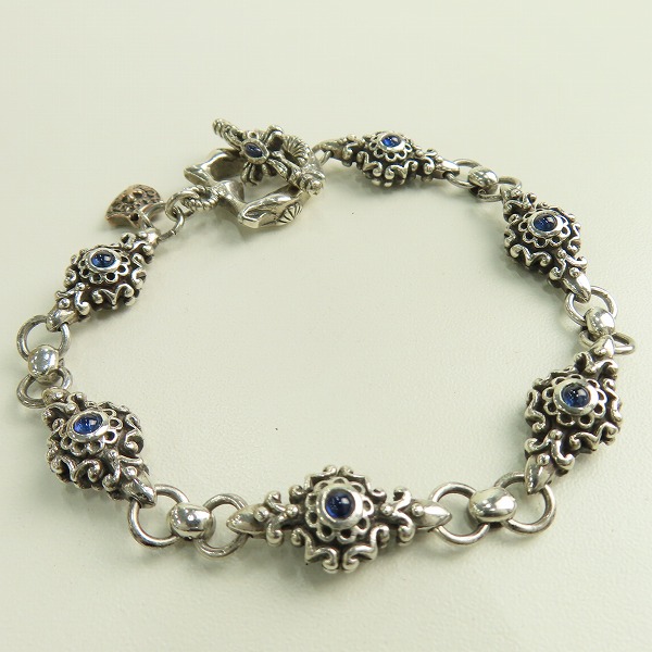 実際に弊社で買取させて頂いたLord Camelot/ロードキャメロット カラーストーン チェーンブレスレット 6リンクの画像 1枚目