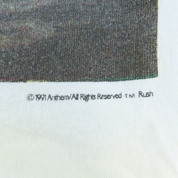 実際に弊社で買取させて頂いたrush/ラッシュ 90S/ヴィンテージ Roll the Bones 1991-92 Tour バンドTシャツ/ツアーTシャツ XLの画像 3枚目