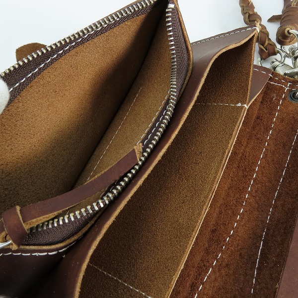 実際に弊社で買取させて頂いたRED WING/レッドウィング 二つ折り長財布 ウォレットコード付の画像 5枚目