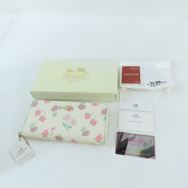 実際に弊社で買取させて頂いた【未使用】COACH/コーチ デイジーフィールドプリント 長財布 F55881 の画像 6枚目