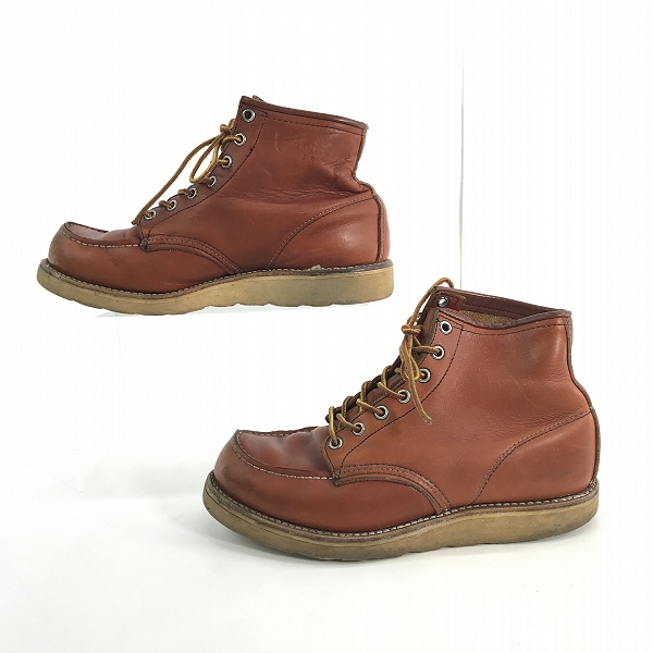 実際に弊社で買取させて頂いた【難あり】RED WING/レッドウィング 875 アイリッシュセッター 白四角犬タグUSA ヴィンテージ 7.5Eの画像 3枚目