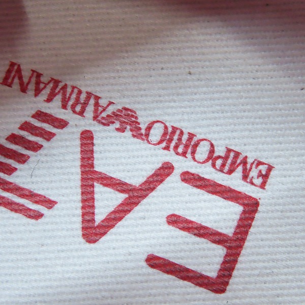 実際に弊社で買取させて頂いたEMPORIO ARMANI/エンポリオ アルマーニ レザー ローカットスニーカー レッド 6.5の画像 6枚目