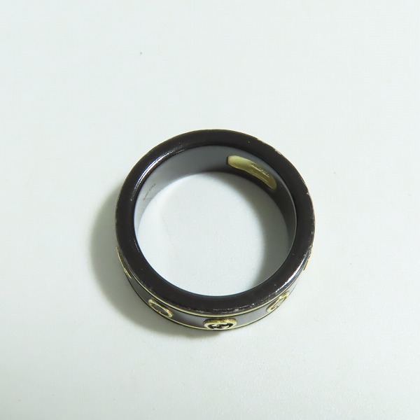 実際に弊社で買取させて頂いたGUCCI/グッチ AU750/メタル アイコンリング ジェムストーン/10.5号の画像 5枚目