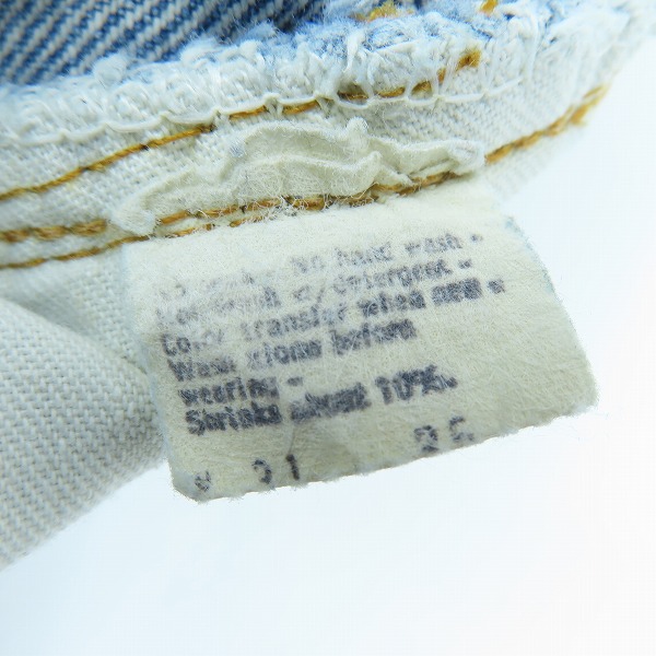 実際に弊社で買取させて頂いたLevi's/リーバイス 501 ヴィンテージ  刻印6 スモールe ボタンフライ デニムパンツ/W31の画像 5枚目