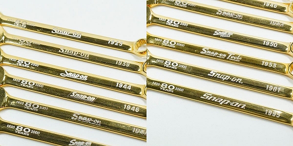 実際に弊社で買取させて頂いたSnap-on/スナップオン 80WRSETX 80周年記念モデル コンビネーションレンチ セットの画像 3枚目