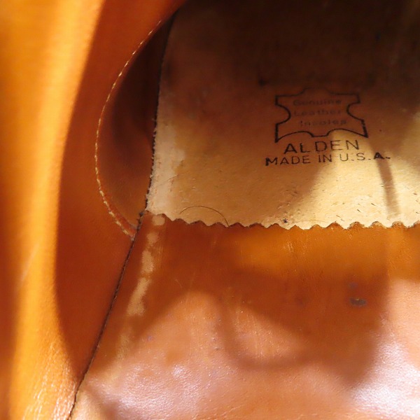 実際に弊社で買取させて頂いたAlden/オールデン 993 レザー コードバン サドルシューズ/9.5の画像 6枚目