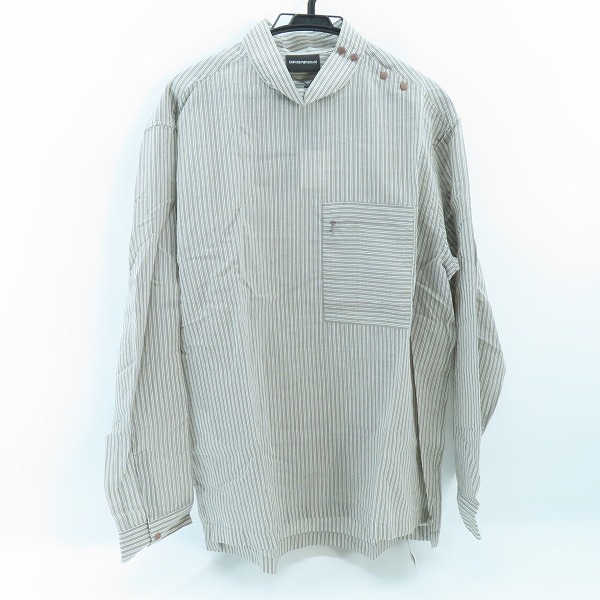 実際に弊社で買取させて頂いた【未使用】EMPORIO ARMANI/エンポリオアルマーニ 長袖シャツ ストライプ 21CF1T 216F4/L