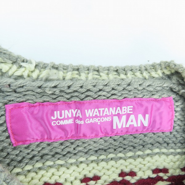 実際に弊社で買取させて頂いたJUNYA WATANABE MAN/ジュンヤワタナベマン ニットベスト AD2004 UO-N004の画像 2枚目