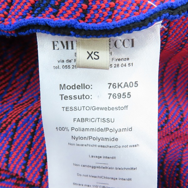 実際に弊社で買取させて頂いたEMILIO PUCCI/エミリオプッチ 総柄 パイピング コート/XSの画像 5枚目