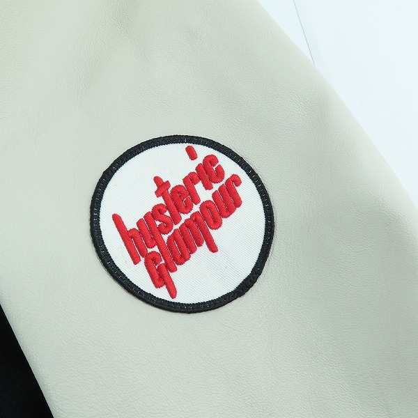 実際に弊社で買取させて頂いたHYSTERIC GLAMOUR/ヒステリックグラマー SEE NO EVIL 刺繍 ヴァーシティ スタジアムジャケット 02223AB09/Lの画像 3枚目