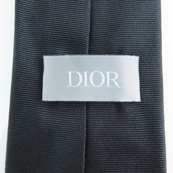 実際に弊社で買取させて頂いたdior/ディオール ロゴ/花柄 ネクタイ ブラックの画像 3枚目