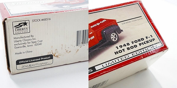 実際に弊社で買取させて頂いたSnap-on/スナップオン 1/25 1948 FORD F-1 HOT ROD PICKUP LIMITED EDITION ミニカー 貯金箱の画像 9枚目