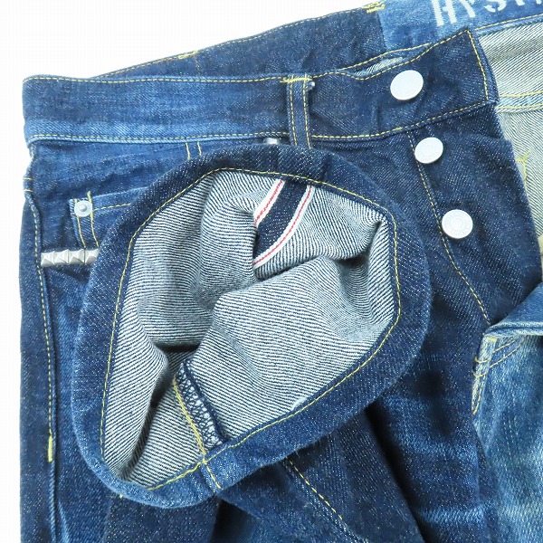 実際に弊社で買取させて頂いたHYSTERIC GLAMOUR/ヒステリックグラマー HRLR加工 デニムパンツ 0241AP12 /31の画像 2枚目