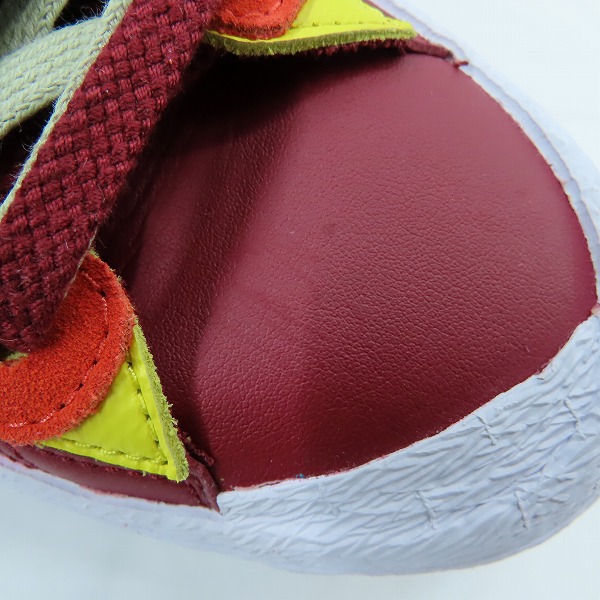 実際に弊社で買取させて頂いた【未使用】NIKE×SACAI×KAWS/ナイキ×サカイ×カウズ BLAZER LOW Team Red/ブレーザーロー チームレッド DM7901-600/28の画像 6枚目