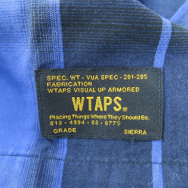 実際に弊社で買取させて頂いたWTAPS/ダブルタップス チェック柄 長袖シャツ 131GWDT-SHM05/Sの画像 5枚目