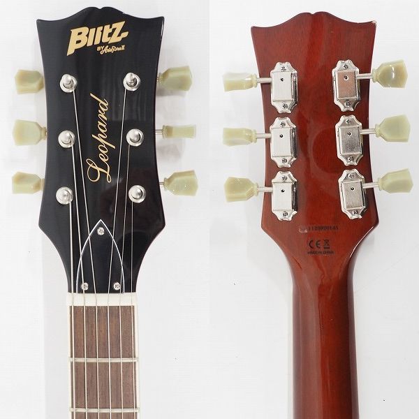 実際に弊社で買取させて頂いた★【美品】Blitz By Aria Pro Ⅱ/ブリッツ Leopard レスポールスタンダードType セットネック エレキギター ケース付の画像 2枚目