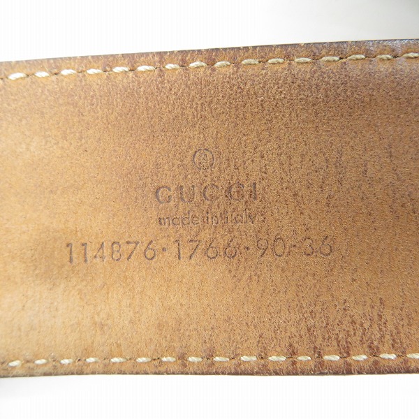 実際に弊社で買取させて頂いたGUCCI/グッチ インターロッキングG ベルト 114876の画像 4枚目