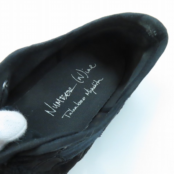 実際に弊社で買取させて頂いたNUMBER(N)INE/ナンバーナイン 2003/カート期 ハート涙パッチワーク ローカットスニーカー/8の画像 4枚目