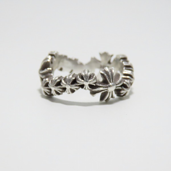 実際に弊社で買取させて頂いたCHROME HEARTS/クロムハーツ PLUS WAVE RING/CHプラス ウェーブリング 19号の画像 2枚目