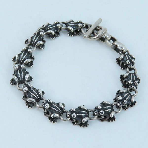 実際に弊社で買取させて頂いた【カスタム】Bill Wall Leather/ビルウォールレザー 蛙/カエル リンクブレスレット/Tバー