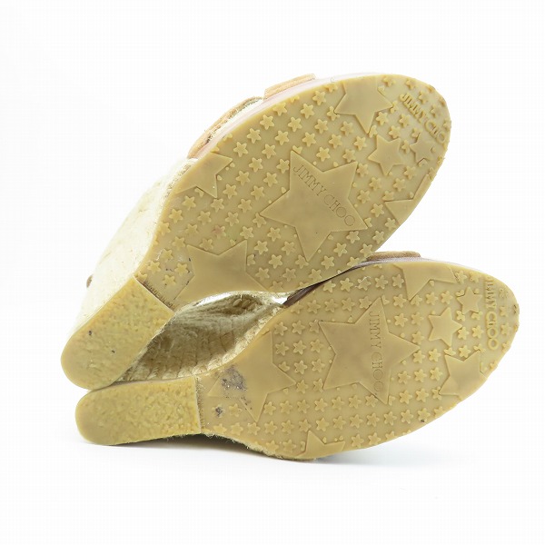 実際に弊社で買取させて頂いた【ジャンク】JIMMY CHOO/ジミーチュウ スエード ヒールサンダル 37の画像 2枚目