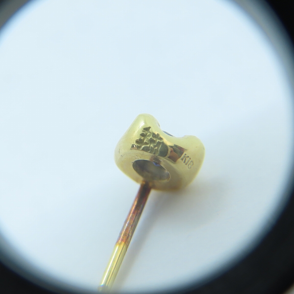 実際に弊社で買取させて頂いたBloodyMary/ブラッディマリー K18 ナットピアス ストーン付きの画像 2枚目