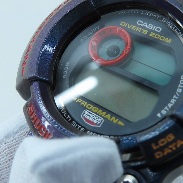 実際に弊社で買取させて頂いたG-SHOCK/Gショック FROGMAN フロッグマン 毒蛙 マジョーラカラー GW-201-6JF【動作未確認】の画像 4枚目