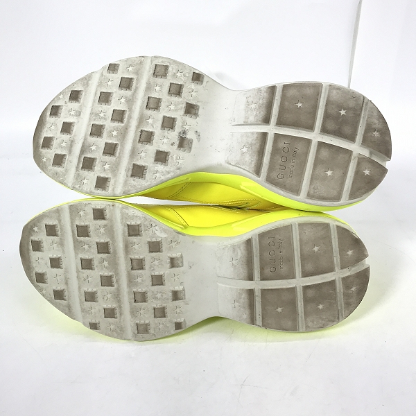 実際に弊社で買取させて頂いたGUCCI/グッチ ライトン 蛍光 レザー ダッドスニーカー 549093 8.5の画像 2枚目