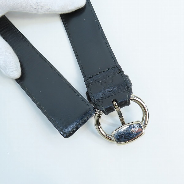 実際に弊社で買取させて頂いたGUCCI/グッチ シェリーライン レザーベルト 162942 480199の画像 2枚目