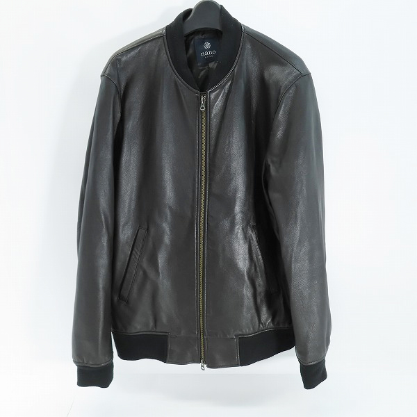 実際に弊社で買取させて頂いたnano BASE/ナノベース nano・universe/ナノユニバース 羊革 ブルゾン/レザージャケット XL