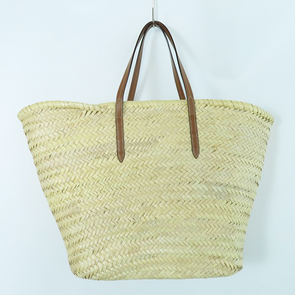 実際に弊社で買取させて頂いたJimmy Choo/ジミーチュウ MACY TOTE/メイシー トート レザー×ラフィア かごバッグの画像 1枚目