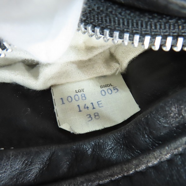 実際に弊社で買取させて頂いたSCHOTT/ショット シングル レザー ライダースジャケット/38の画像 3枚目