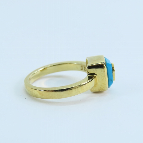 実際に弊社で買取させて頂いた【ギャラ付き】Justin Davis/ジャスティンデイビス Baby Eminem/ベビーエミネム リングｗ/ターコイズ SRJ768/3号の画像 4枚目