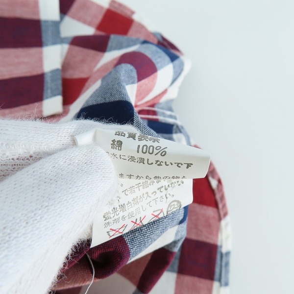 実際に弊社で買取させて頂いたA BATHING APE/アベイシングエイプ チェック柄 半袖シャツ/Mの画像 4枚目