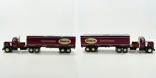 実際に弊社で買取させて頂いたSnap-on/スナップオン 1/43 1948 PETERBILT TRACTOR TRALER Limited Edition ダイキャスト ミニカー 貯金箱の画像 2枚目