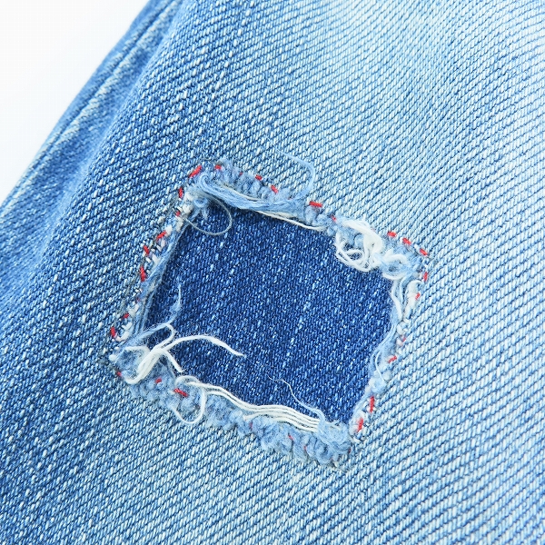 実際に弊社で買取させて頂いたHYSTERIC GLAMOUR/ヒステリックグラマー SP加工/スクラッチリメイクスリムストレートデニムパンツ 0201AP09/30の画像 8枚目