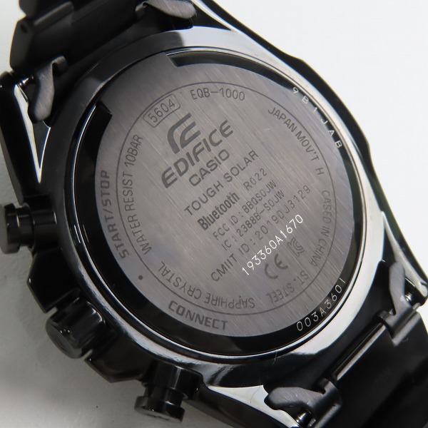 実際に弊社で買取させて頂いたCASIO/カシオ EDIFICE/エディフィス アナログ タフソーラー クロノグラフ デイト 腕時計 EQB-1000XYDC-1AJFの画像 4枚目