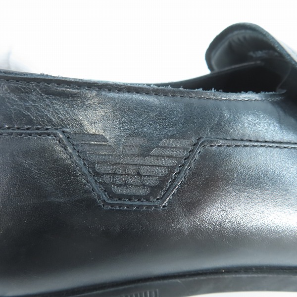 実際に弊社で買取させて頂いたEMPORIO ARMANI/エンポリオ アルマーニ サイドイーグル エンブレムロゴ型押し ローファー 6の画像 7枚目