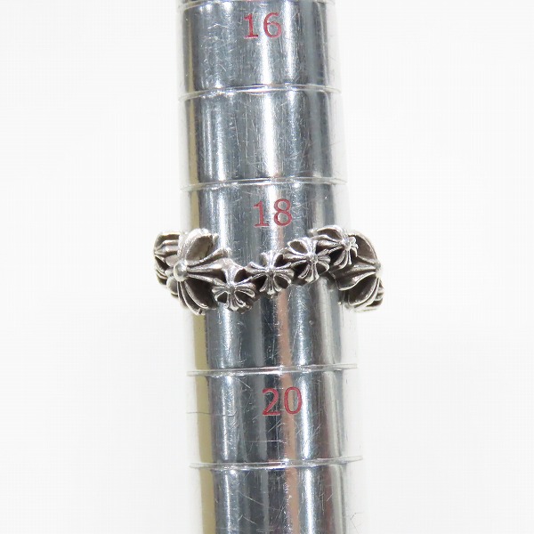 実際に弊社で買取させて頂いたCHROME HEARTS/クロムハーツ PLUS WAVE RING/CHプラス ウェーブリング 19号の画像 9枚目
