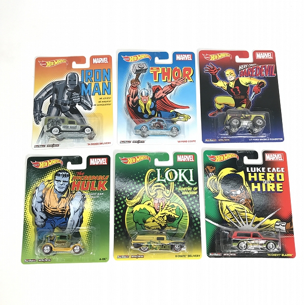 実際に弊社で買取させて頂いた【おまとめ/未開封】Hot Wheels/ホットウィール MARVEL/マーベル 40 FORD COUPE/34 DODGE DELIVERY 他