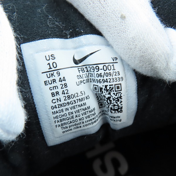 実際に弊社で買取させて頂いたNIKE×AMBUSH/ナイキ×アンブッシュ AIR MORE UP TEMPO LOW SP/エアモアアップテンポ ロー ブラック FB1299-001/28.0の画像 5枚目