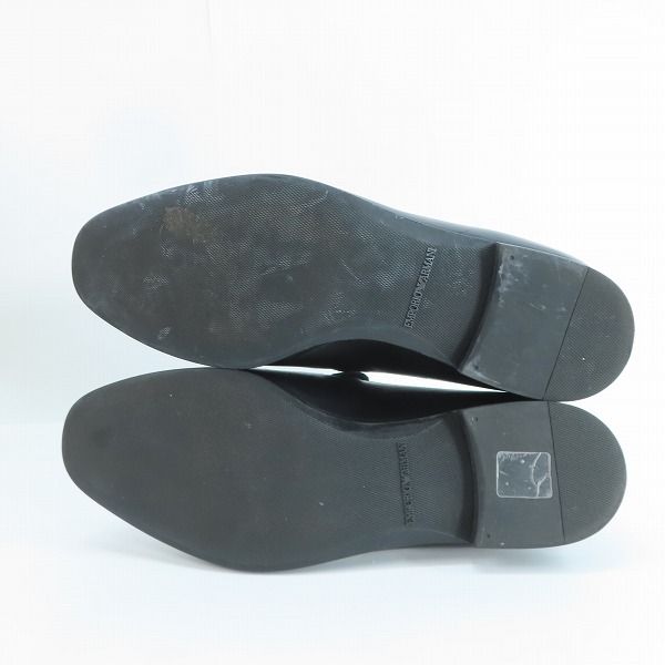 実際に弊社で買取させて頂いたEMPORIO ARMANI/エンポリオ アルマーニ サイドイーグル エンブレムロゴ型押し ローファー 6の画像 2枚目