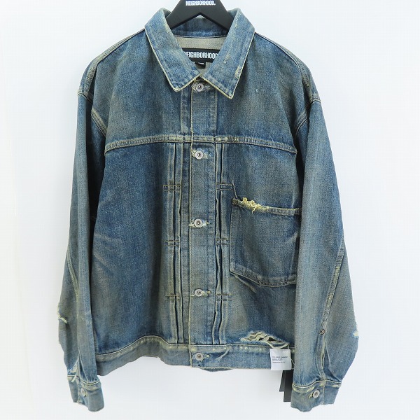 実際に弊社で買取させて頂いた【未使用】NEIGHBORHOOD/ネイバーフッド SAVAGE DENIM TYPE-1 JACKET/サベージ デニムジャケット 242XBNH-JKM01/M