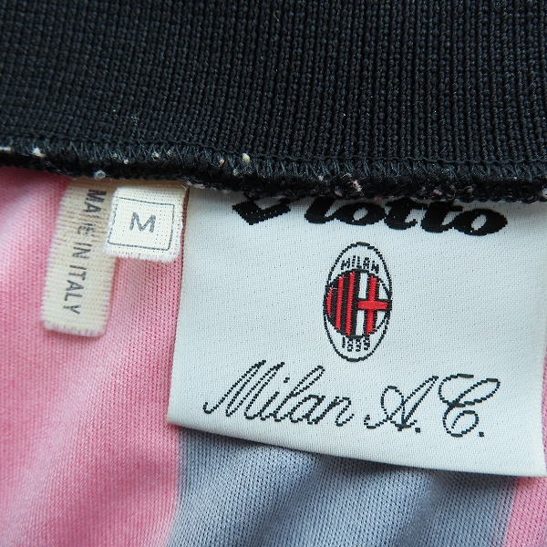 実際に弊社で買取させて頂いたlotto/ロット 93/94 ACミラン ホームユニフォーム /Mの画像 2枚目