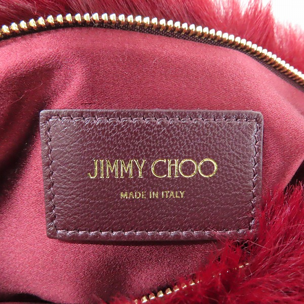 実際に弊社で買取させて頂いたJimmy Choo/ジミーチュウ CALLIE/キャリー ファー チェーン ハンドバッグの画像 5枚目