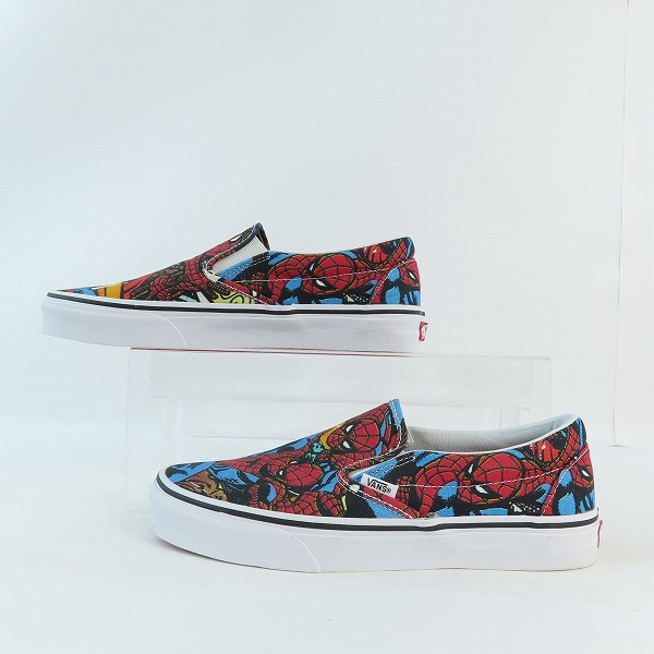 実際に弊社で買取させて頂いたVANS/バンズ MARVEL/マーベル CLASSIC SLIP-ON スパイダーマン総柄スリッポン VN0A38F79H7/26.5の画像 3枚目