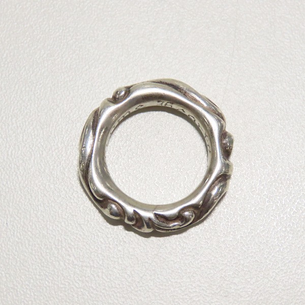 実際に弊社で買取させて頂いたCHROME HEARTS/クロムハーツ SCRL BAND/スクロールバンド リング/10-10.5号の画像 5枚目