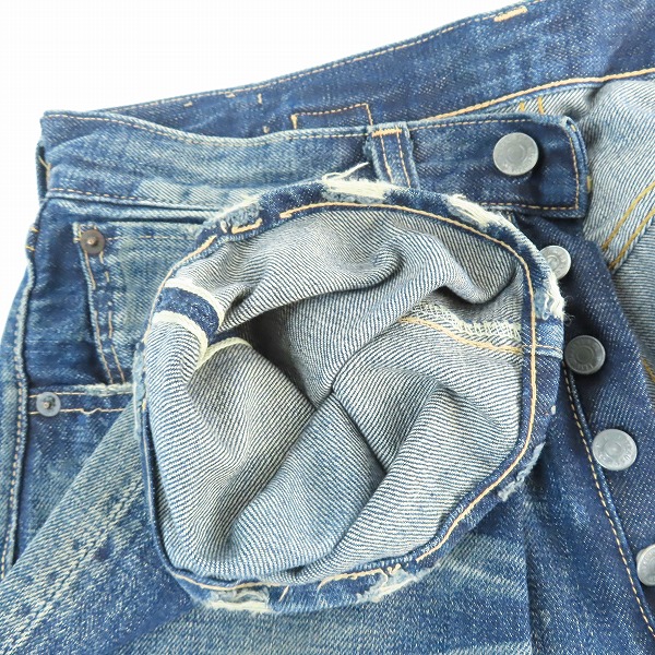 実際に弊社で買取させて頂いたLevi's/リーバイス 501XX 1937 復刻 37501 日本製 シンチバック デニム J19598-0704/W32の画像 2枚目