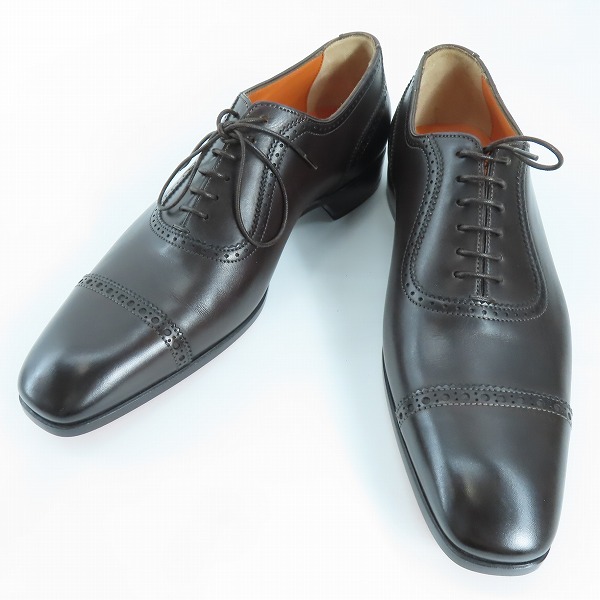 実際に弊社で買取させて頂いたSantoni/サントーニ ストレートチップ レザードレスシューズ/革靴 13379/6.5