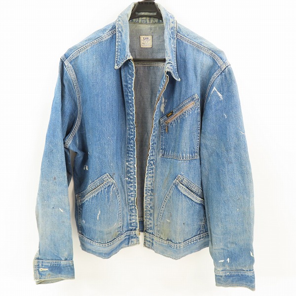 実際に弊社で買取させて頂いた【難有】Lee/リー USA製 91-B 60年代 JELT DENIM ヴィンテージ デニムワークジャケット/46